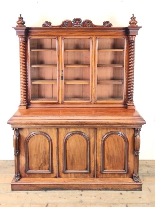 fig 1. Victorian Mahogany Glazed Bookcase
