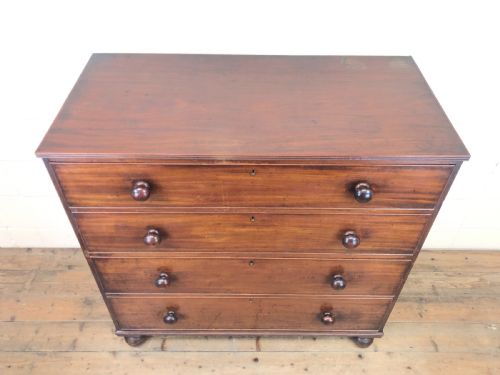 fig 1. Large Antique Mahogany Chest of Drawers