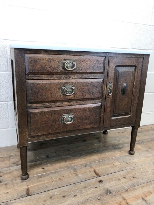 Antique Marble Topped Washstand