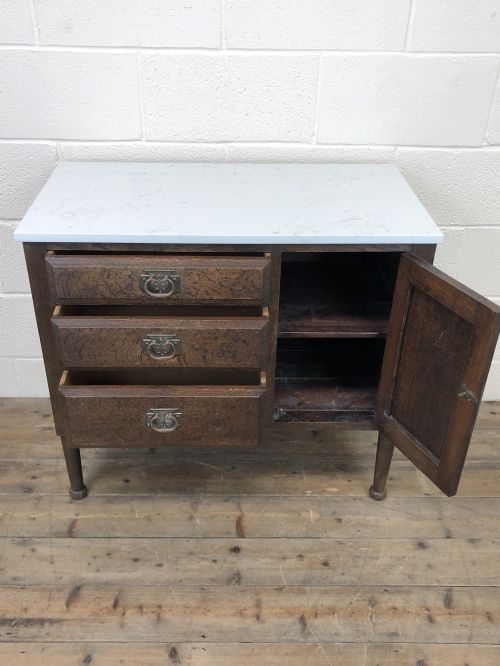 fig 1. Antique Marble Topped Washstand