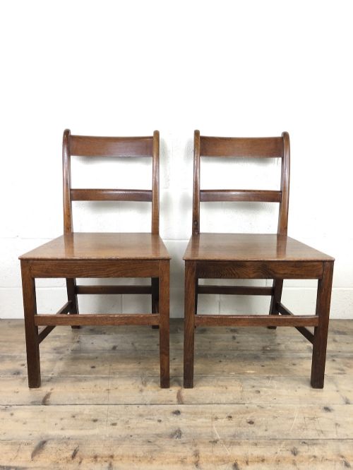 Pair of Antique Welsh Oak Farmhouse Chairs