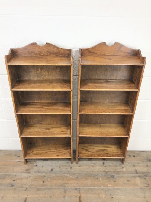 fig 1. Pair of Early 20th Century Oak Bookcases