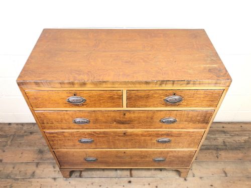 fig 1. Antique Oak Chest of Drawers 