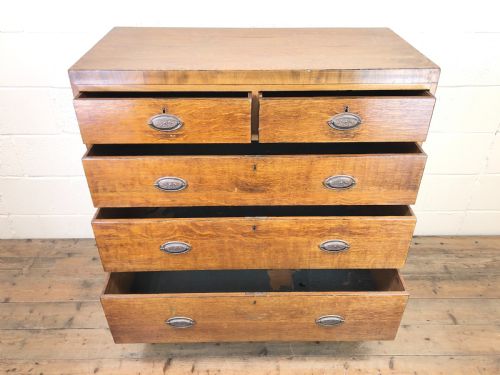 fig 2. Antique Oak Chest of Drawers 
