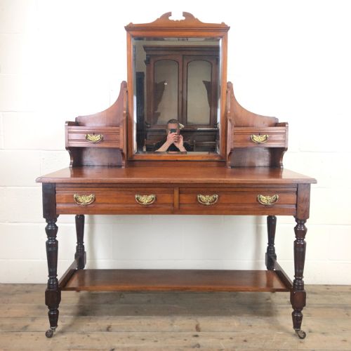 Antique Mirror Back Dressing Table