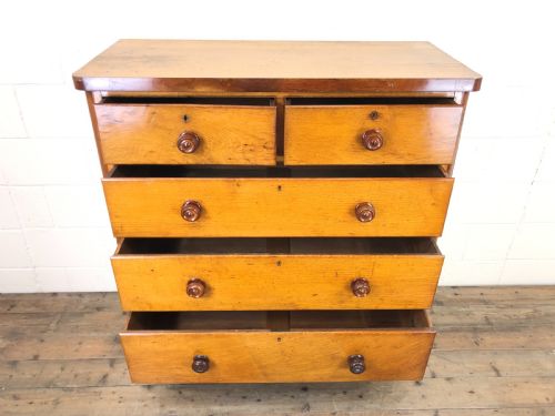 fig 2. Victorian Oak Straight Front Chest of Drawers
