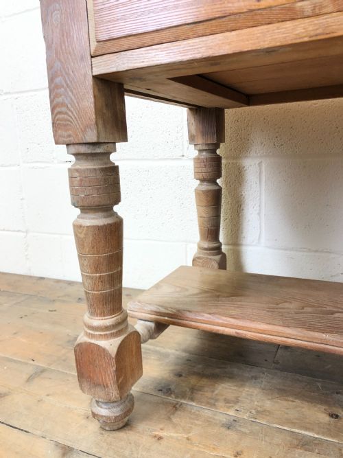 fig 2. Antique Pine and Oak Washstand with Cupboard