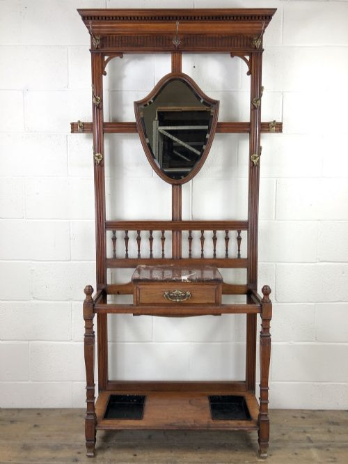 fig 1. Antique Mahogany Hall Stand