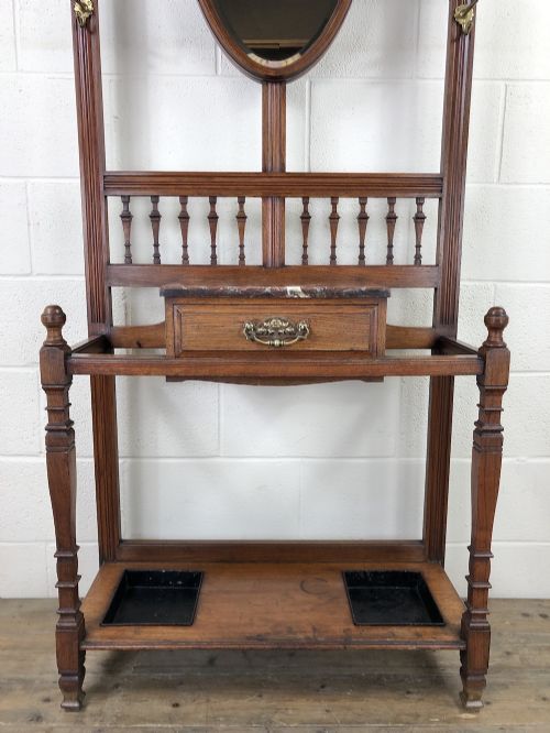 fig 2. Antique Mahogany Hall Stand