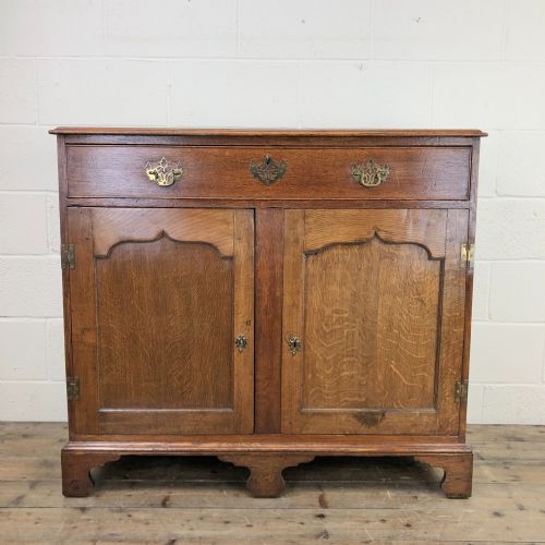 19th Century Oak Cupboard on Bracket Feet