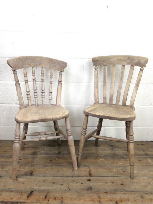fig 2. Set of Four Antique Mix and Match Farmhouse Chairs