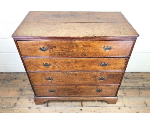 fig 1. Antique Country Oak Chest of Drawers