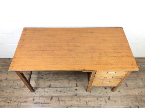fig 2. Antique Oak Desk with Drawers