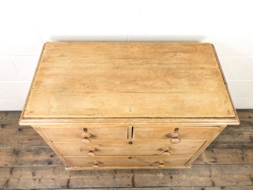 fig 1. Small Antique Pine Chest of Drawers