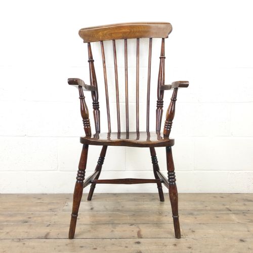 Early 20th Century Beech and Elm Elbow Chair