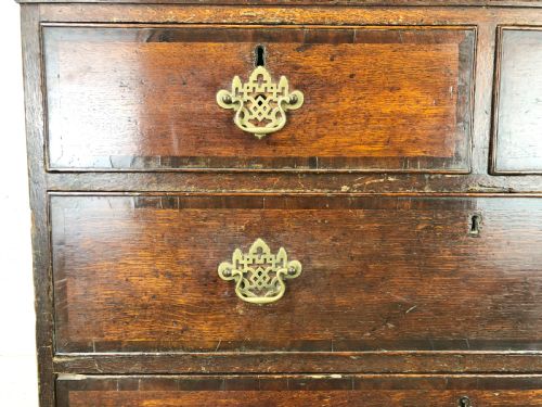 fig 2. Antique Oak Country Made Chest of Drawers