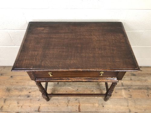 fig 1. Antique Oak Side Table