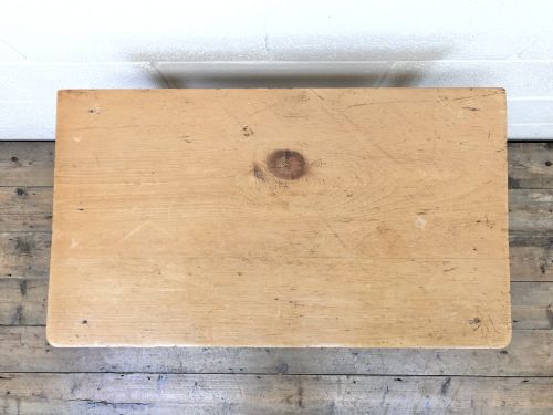 fig 1. Antique Pine Side Table with Single Drawer