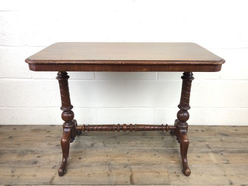 Victorian Mahogany Occasional Table with Stretcher