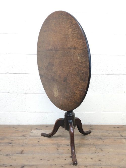 fig 1. Antique Oak Tilt Top Table