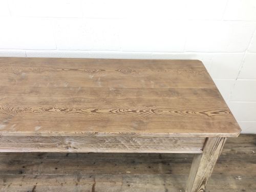 fig 1. Antique Pitch Pine Table with Drawers
