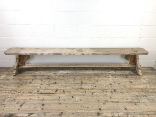 Long Rustic Antique Pine Bench