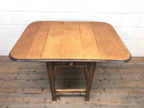 fig 1. Early 20th Century Arts and Crafts Drop Leaf Table