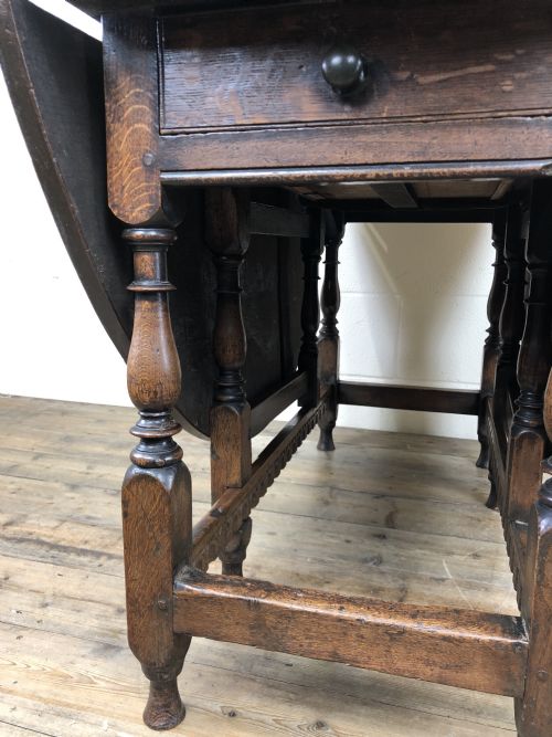 fig 4. 18th Century Oak Gate Leg Table