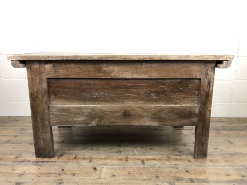 fig 1. Antique 19th Century Oak Dough Bin with Sliding Lid