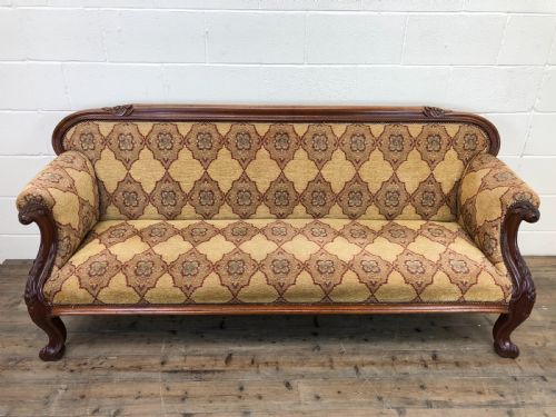 fig 1. Victorian Carved Mahogany Sofa