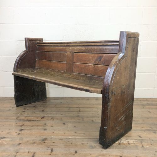 Victorian Antique Oak Church Pew