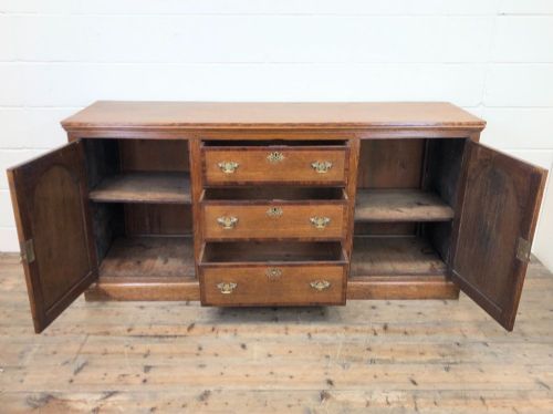 fig 1. Antique Panelled Oak Dresser Base