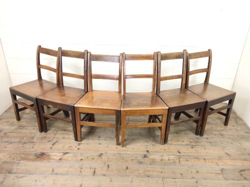 fig 2. Six Similar 19th Century Welsh Oak Bar Back Chairs