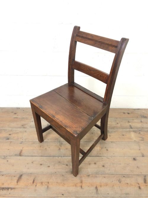 fig 2. Set of Six Welsh Oak Farmhouse Kitchen Chairs with Bar Backs