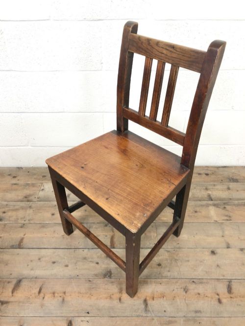 fig 2. Selection of Six 19th Century Welsh Oak Farmhouse Kitchen Chairs