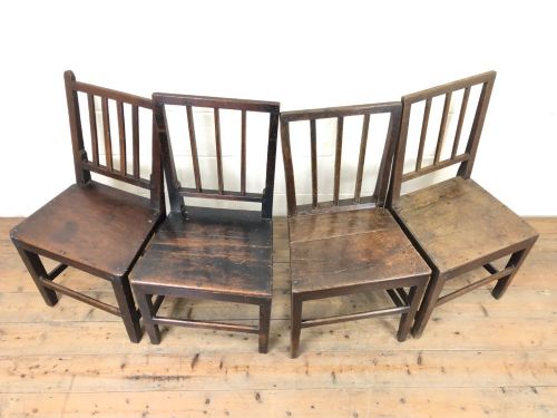 fig 2. Four Similar Welsh Oak Farmhouse Chairs