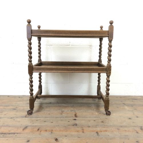 Antique Wooden Two-tier Trolley
