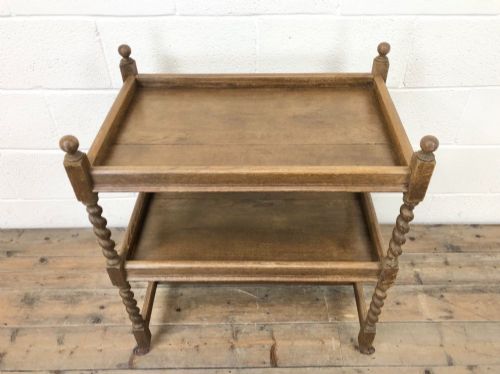fig 1. Antique Wooden Two-Tier Trolley