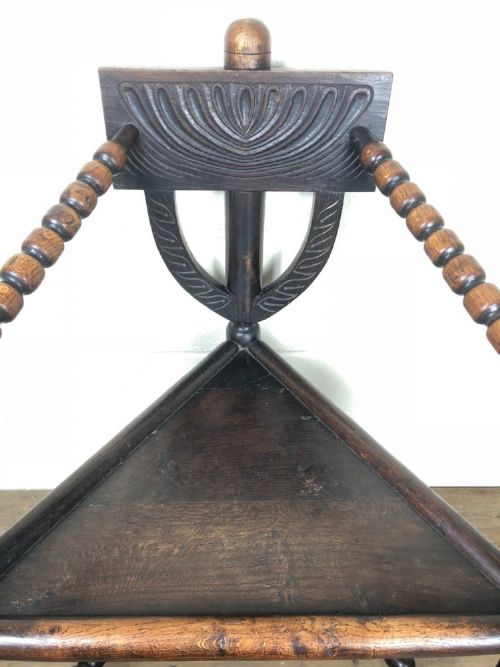 fig 1. Antique Victorian Oak Corner Chair