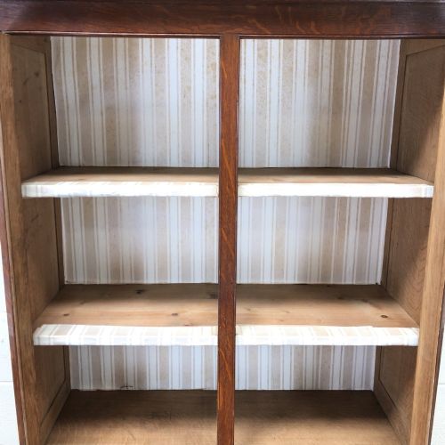 fig 2. Late 19th Century Welsh Oak Two Stage Cupboard with Glazed Top