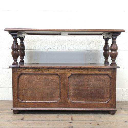 Antique Narrow Oak Hall Bench