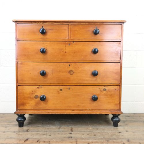 Antique Stained Pine Chest of Drawers