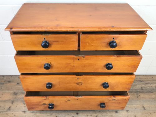 fig 2. Antique Stained Pine Chest of Drawers