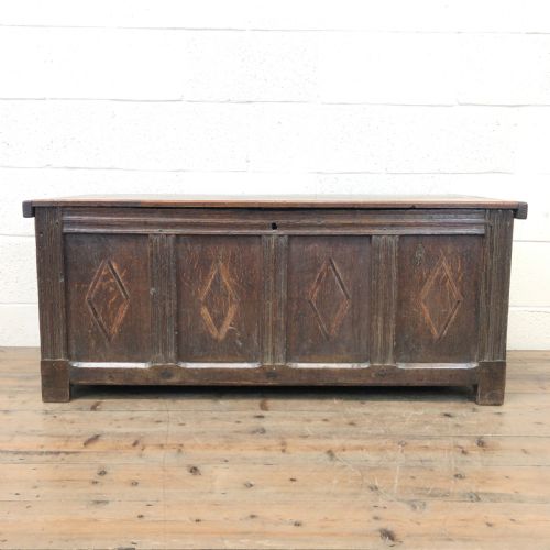 Antique Oak Panelled Coffer