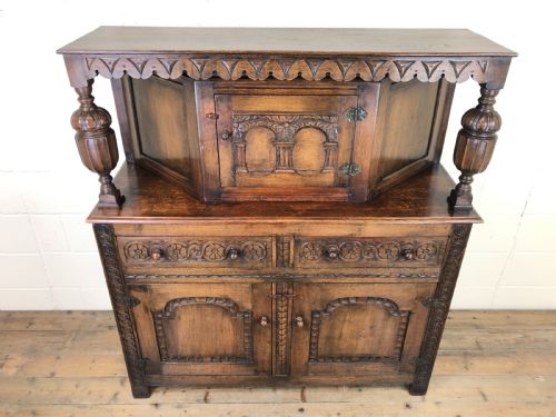 fig 1. Antique English Oak Cupboard