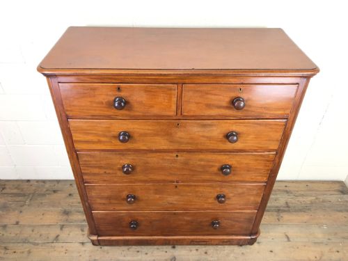 fig 1. Antique Mahogany Bedroom Chest of Drawers