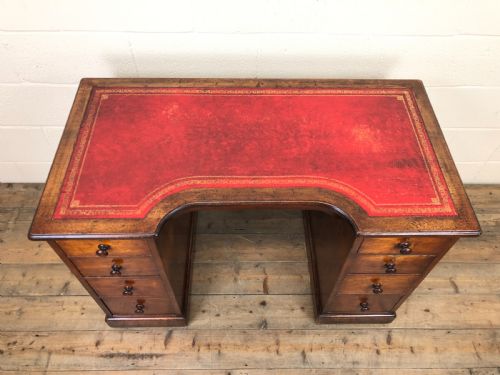 fig 1. 19th Century Mahogany Kneehole Writing Desk