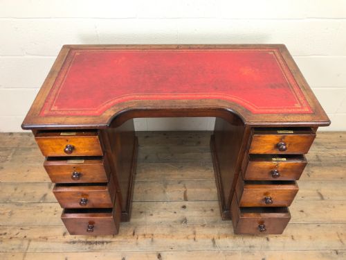 fig 2. 19th Century Mahogany Kneehole Writing Desk