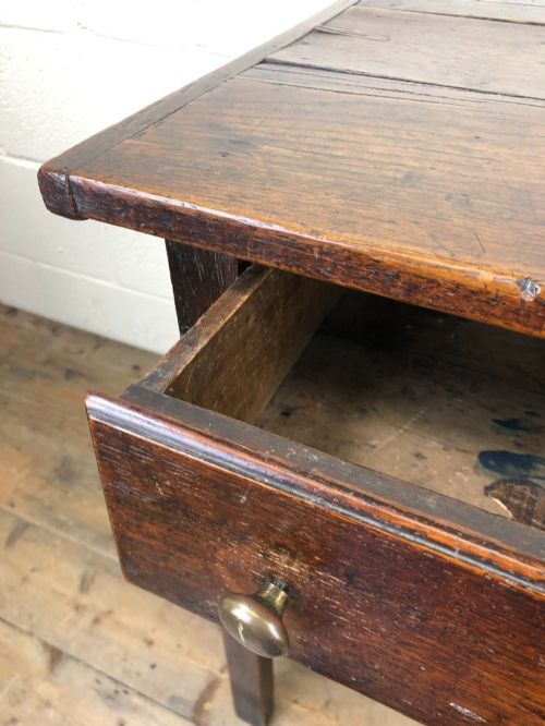 fig 2. Antique 18th Century Oak Side Table