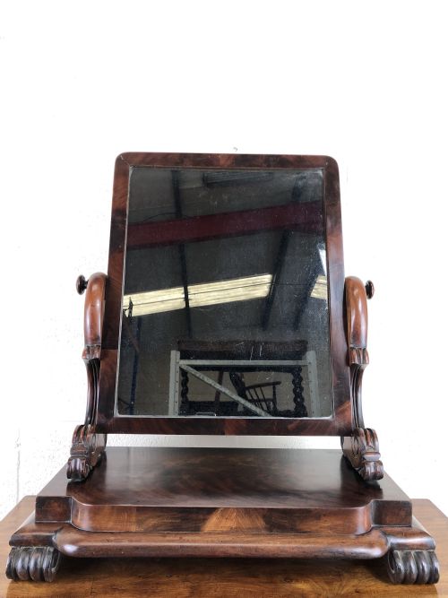 fig 1. Victorian Mahogany Dressing Table Swing Mirror